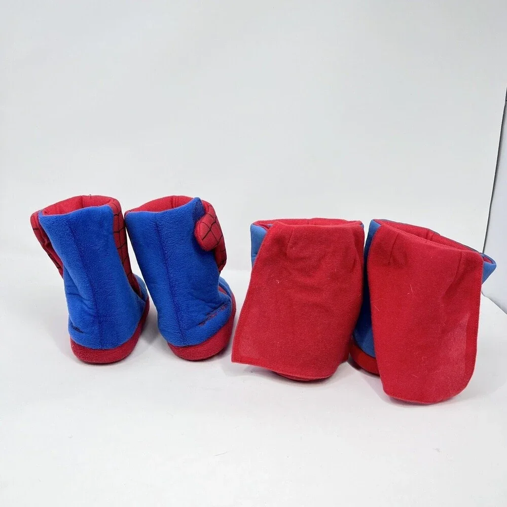 Spider-Man Superman Toddler Slipper Booties Sz S 6/7